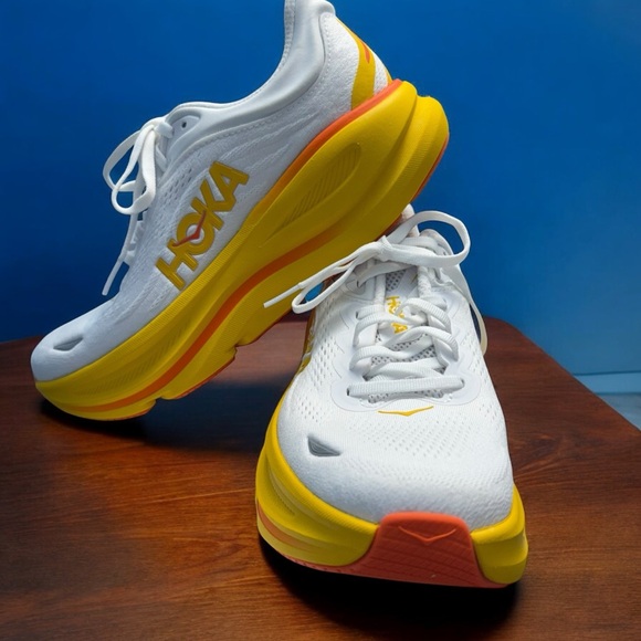 HOLA Women’s Road Running Sneakers - Bondi 9 Frost / Sunflower, Size 8.5 NEW - Picture 1 of 16